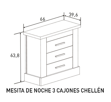 Mesita de Noche Chellén – Color Cañón