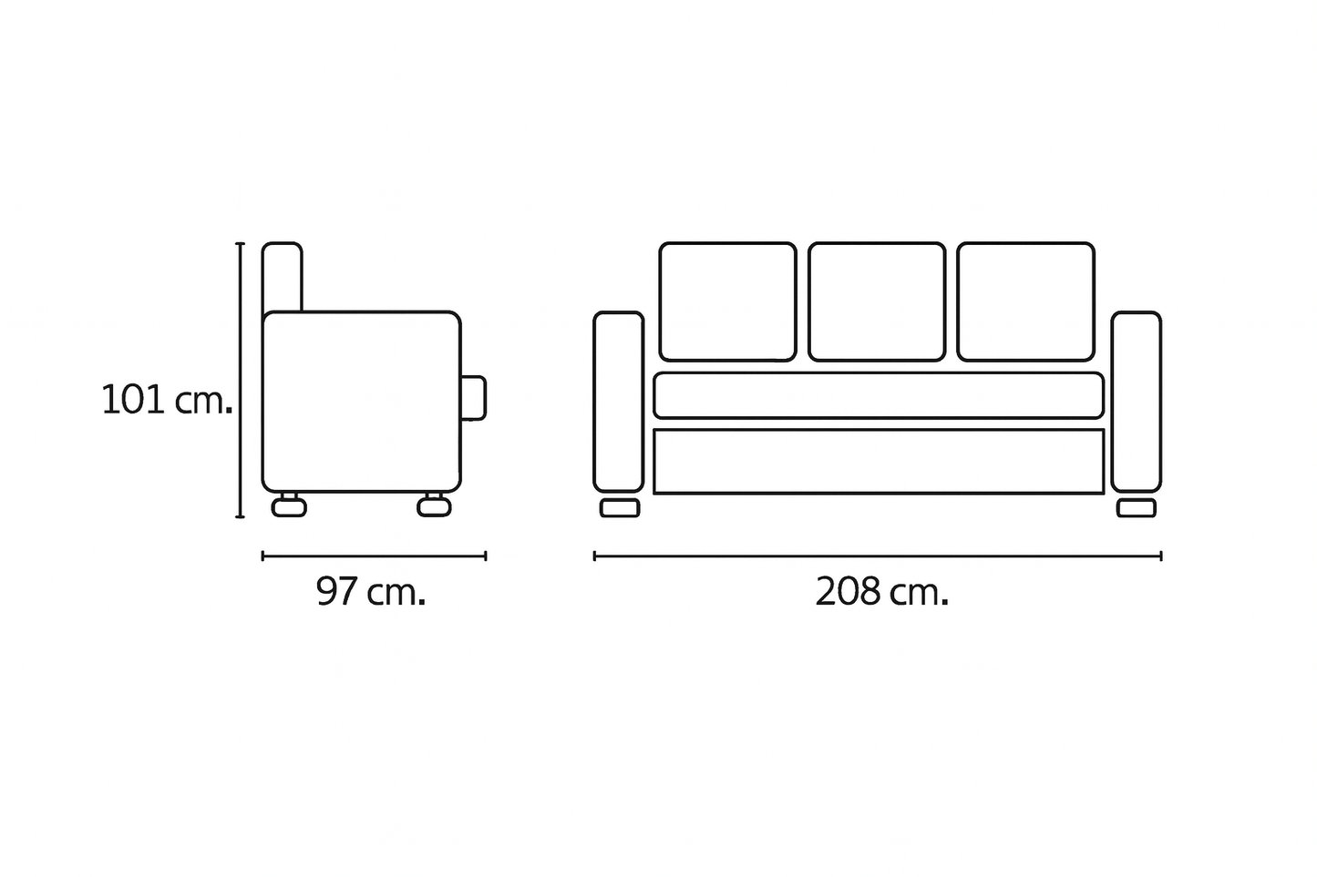 Sofa Madrid 2 y 3 Plazas