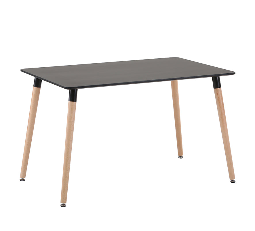 Mesa de Comedor Rectangular Dinamarca — Estilo Nórdico con Patas de Madera Maciza