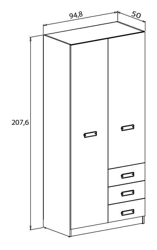 Armario Dona de 2 Puertas Abatibles