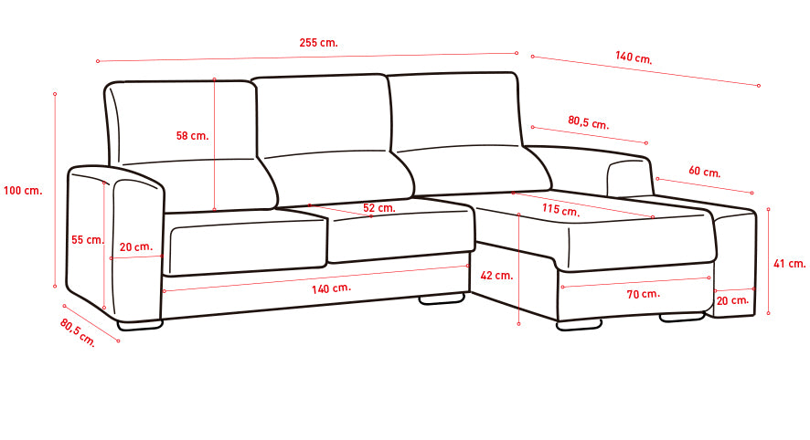 Sofá Ibiza Chaise Longue