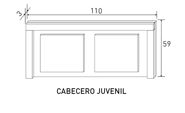 Cabecero Juvenil Modelo Lara