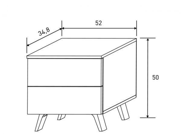 Mesita de Noche Modelo Soto