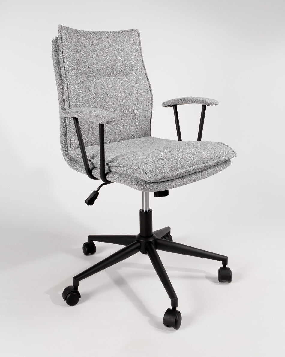 Silla de Despacho Bonn Ergo — Giratoria, Tapizada en Gris o Beige y Regulable en Altura