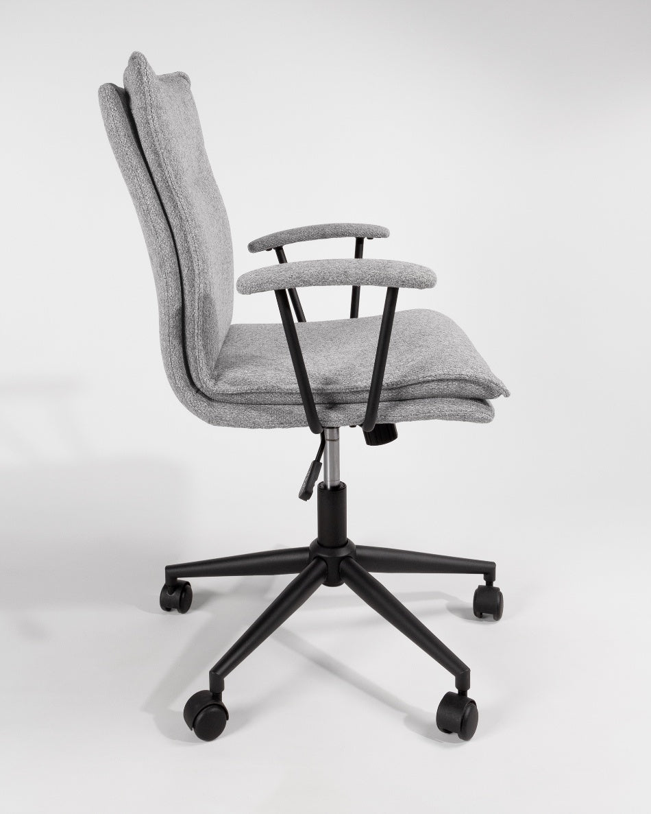 Silla de Despacho Bonn Ergo — Giratoria, Tapizada en Gris o Beige y Regulable en Altura