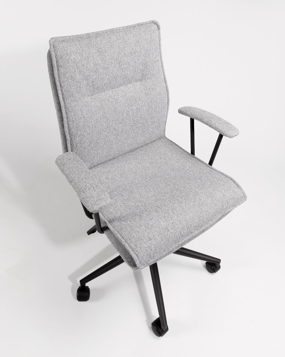 Silla de Despacho Bonn Ergo — Giratoria, Tapizada en Gris o Beige y Regulable en Altura
