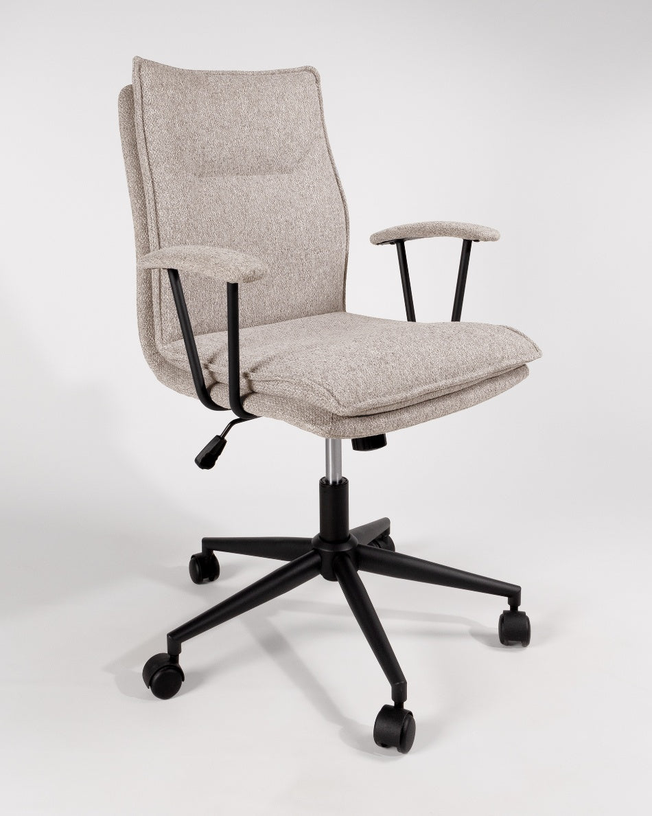Silla de Despacho Bonn Ergo — Giratoria, Tapizada en Gris o Beige y Regulable en Altura