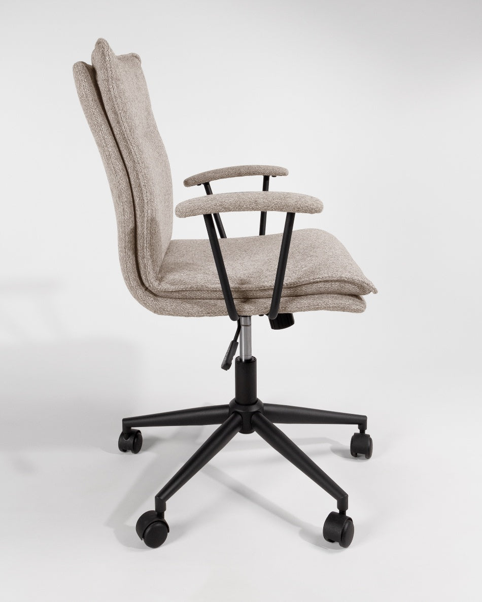 Silla de Despacho Bonn Ergo — Giratoria, Tapizada en Gris o Beige y Regulable en Altura