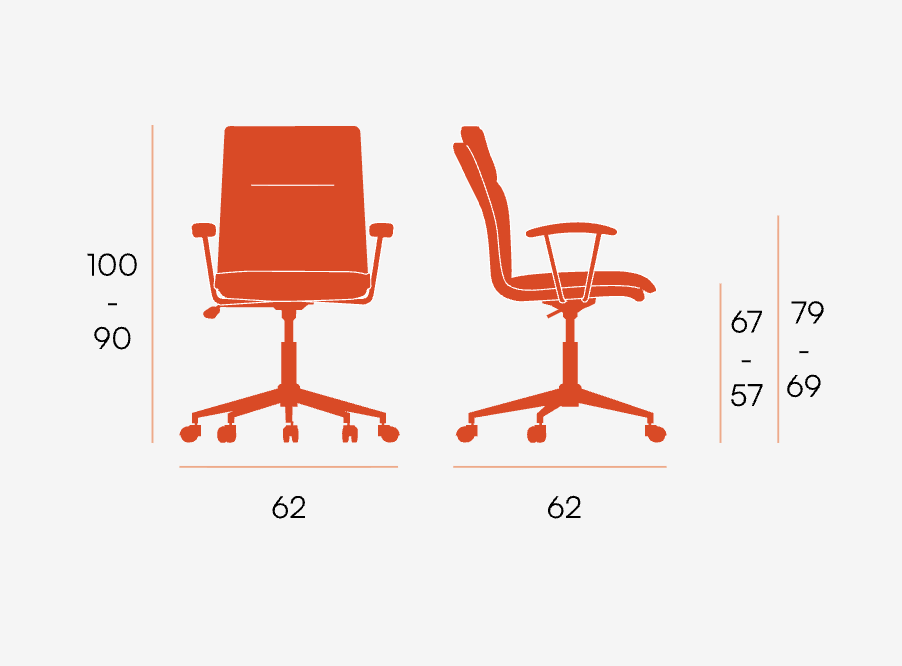 Silla de Escritorio Basel Ergo — Tapizada de Diseño Nórdico en Gris o Beige