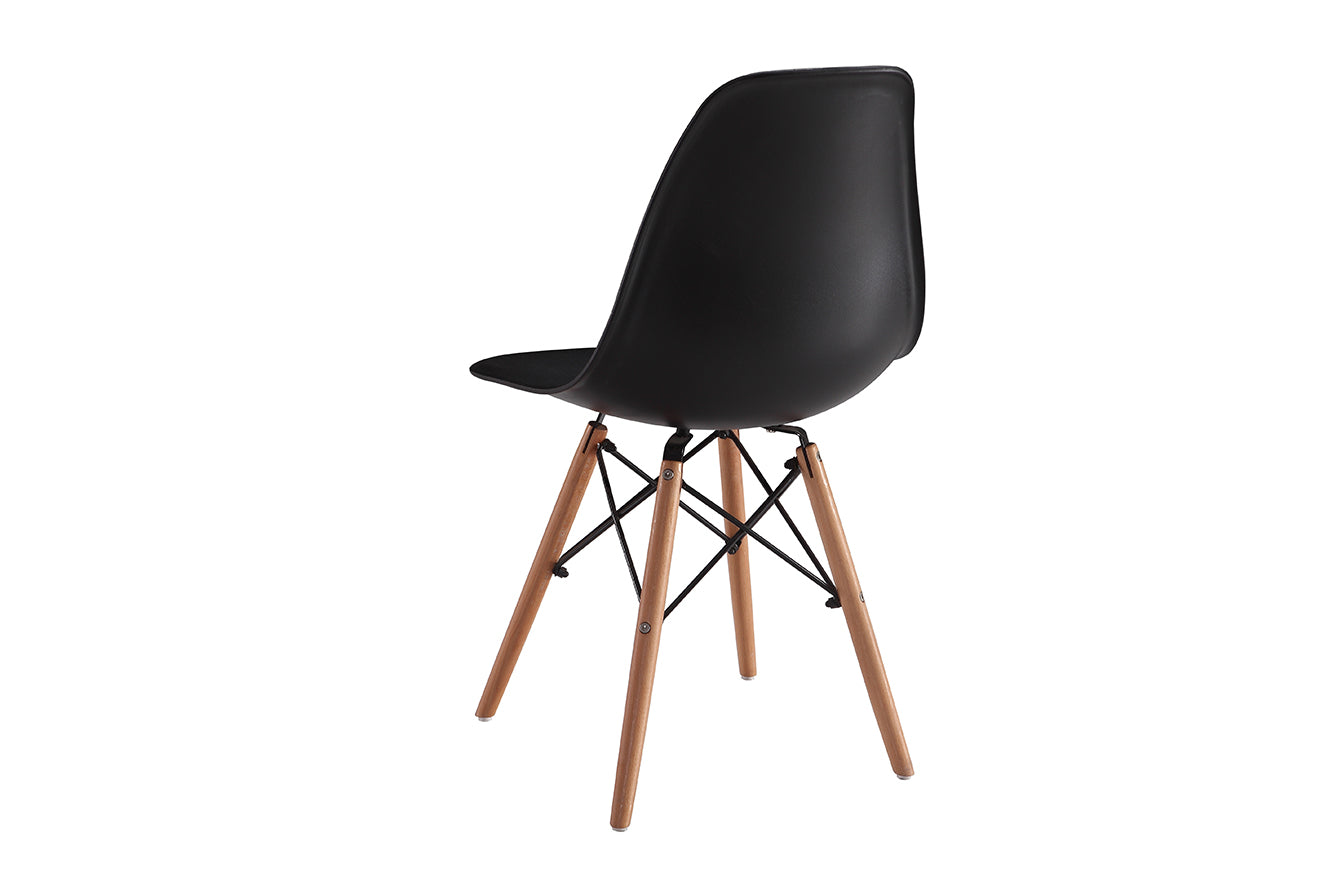 Silla de Comedor Dinamarca — Diseño Nórdico con Patas de Madera, Pack de 4