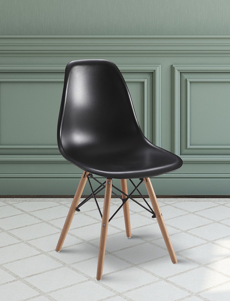 Silla de Comedor Dinamarca — Diseño Nórdico con Patas de Madera, Pack de 4