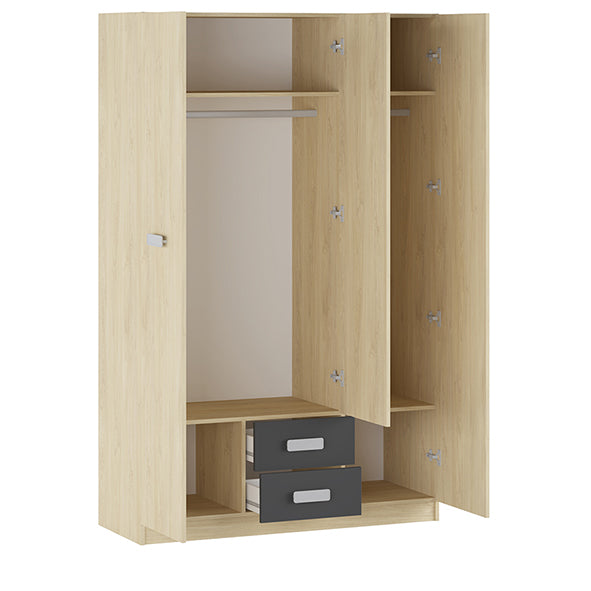 Armario Donald 3 Puertas Abatibles con 2 Cajones