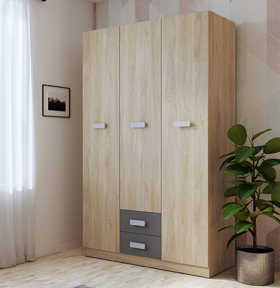 Armario Donald 3 Puertas Abatibles con 2 Cajones