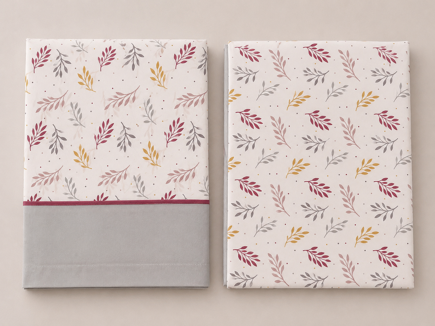 Juego de Sábanas Nilo 100% Poliéster — Delicado Estampado Floral en Azul, Gris y Rosa, 3 Piezas