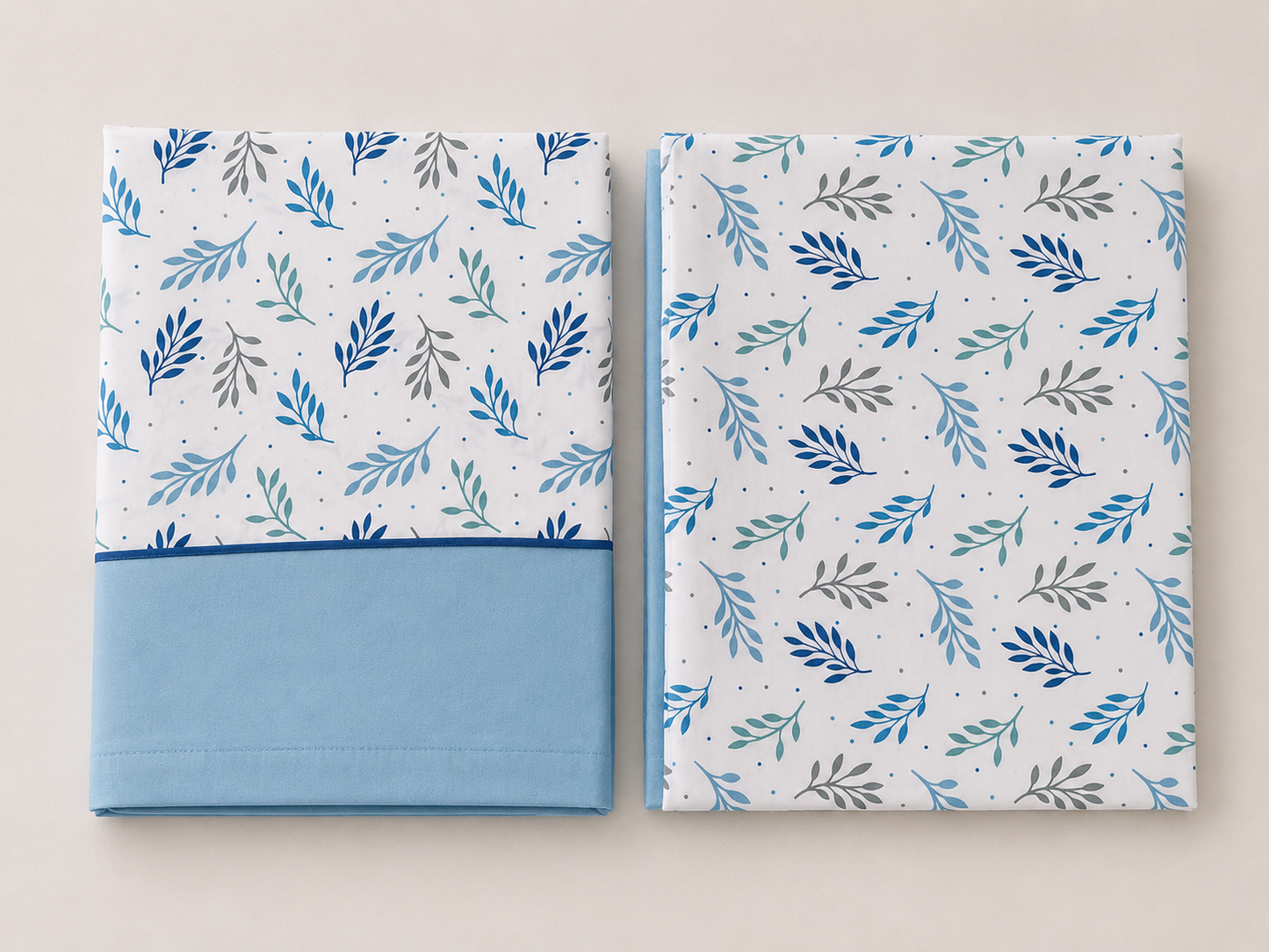 Juego de Sábanas Nilo 100% Poliéster — Delicado Estampado Floral en Azul, Gris y Rosa, 3 Piezas