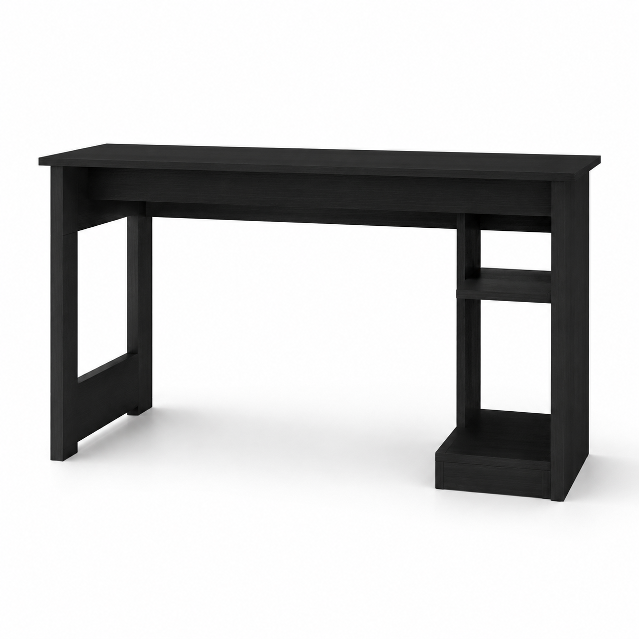 Mesa Gamer de 136 cm — Escritorio Gaming Negro para Doble Monitor con Soporte para Torre