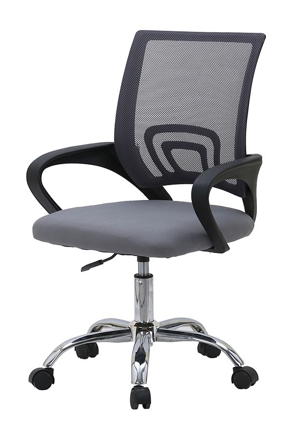 Silla de Escritorio Nova de Malla — Transpirable, con Soporte Lumbar y Base Cromada
