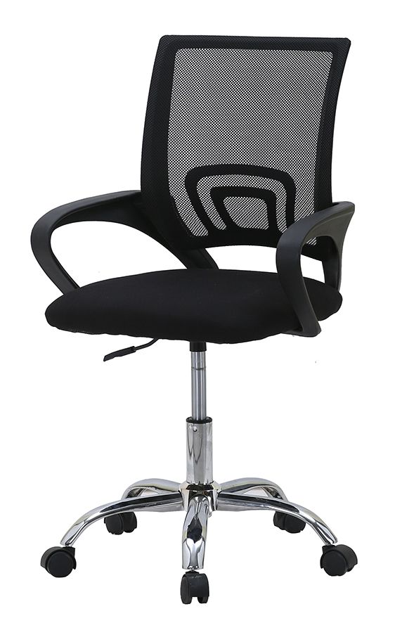 Silla de Escritorio Nova de Malla — Transpirable, con Soporte Lumbar y Base Cromada