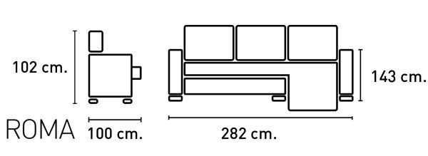 Sofá Roma Chaise Longue