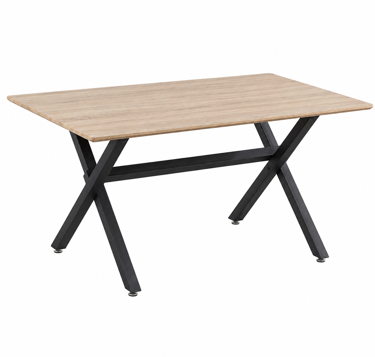 Mesa de Comedor Royce — Rectangular 150×90 cm con Patas Metálicas Negras, Estilo Industrial