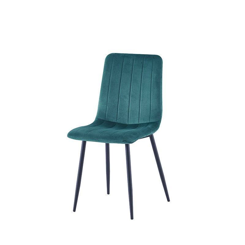 Silla de Comedor RIO – Terciopelo con patas metálicas negras