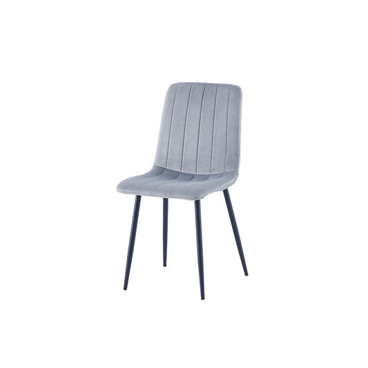 Silla de Comedor RIO – Terciopelo con patas metálicas negras
