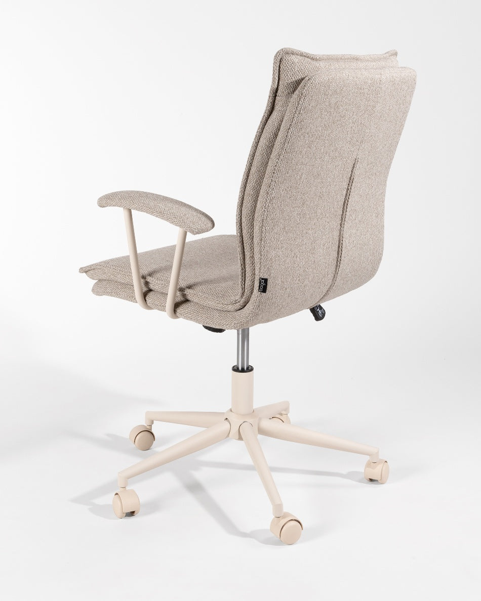 Silla de Escritorio Basel Ergo — Tapizada de Diseño Nórdico en Gris o Beige
