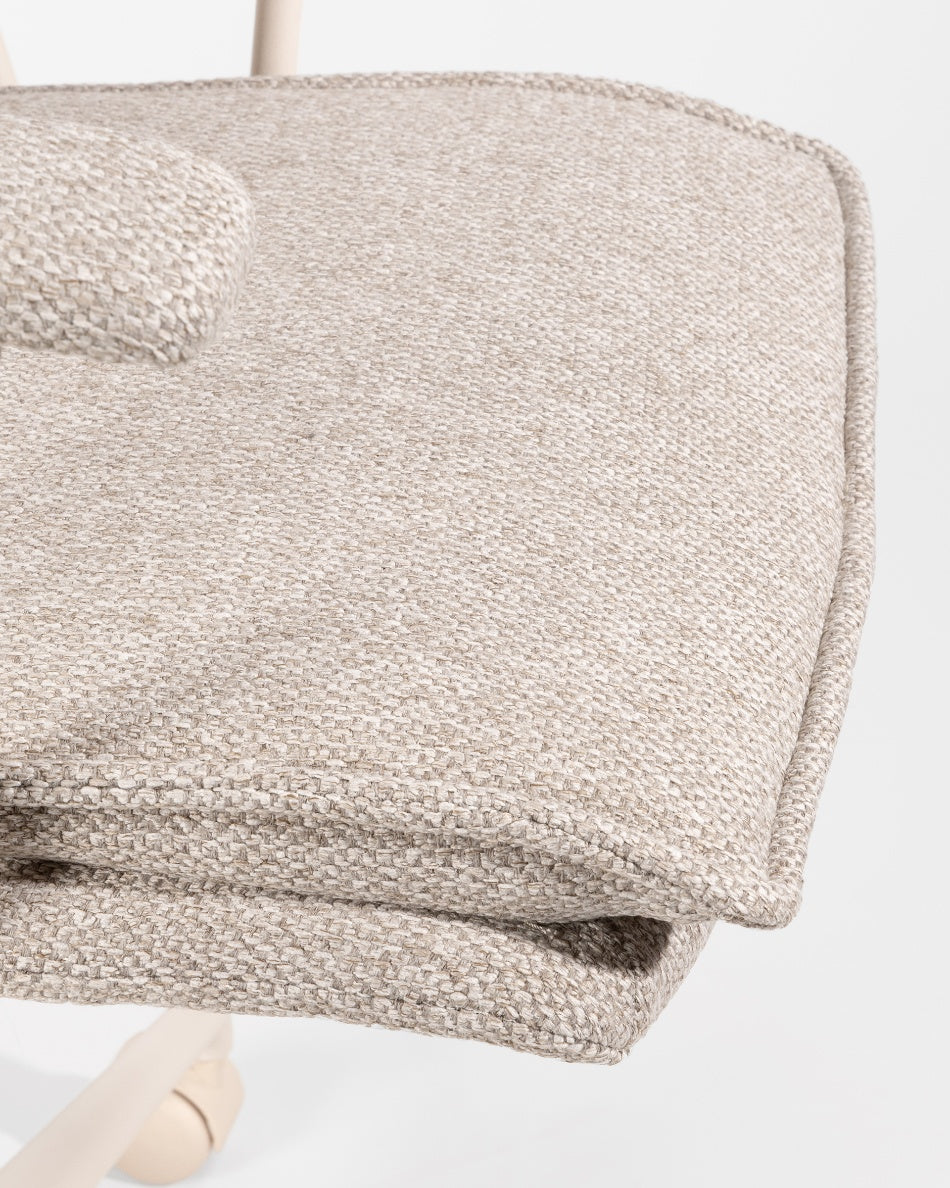 Silla de Escritorio Basel Ergo — Tapizada de Diseño Nórdico en Gris o Beige