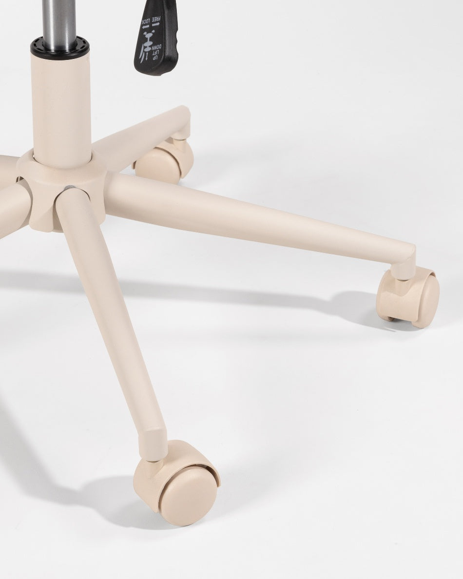 Silla de Escritorio Basel Ergo — Tapizada de Diseño Nórdico en Gris o Beige