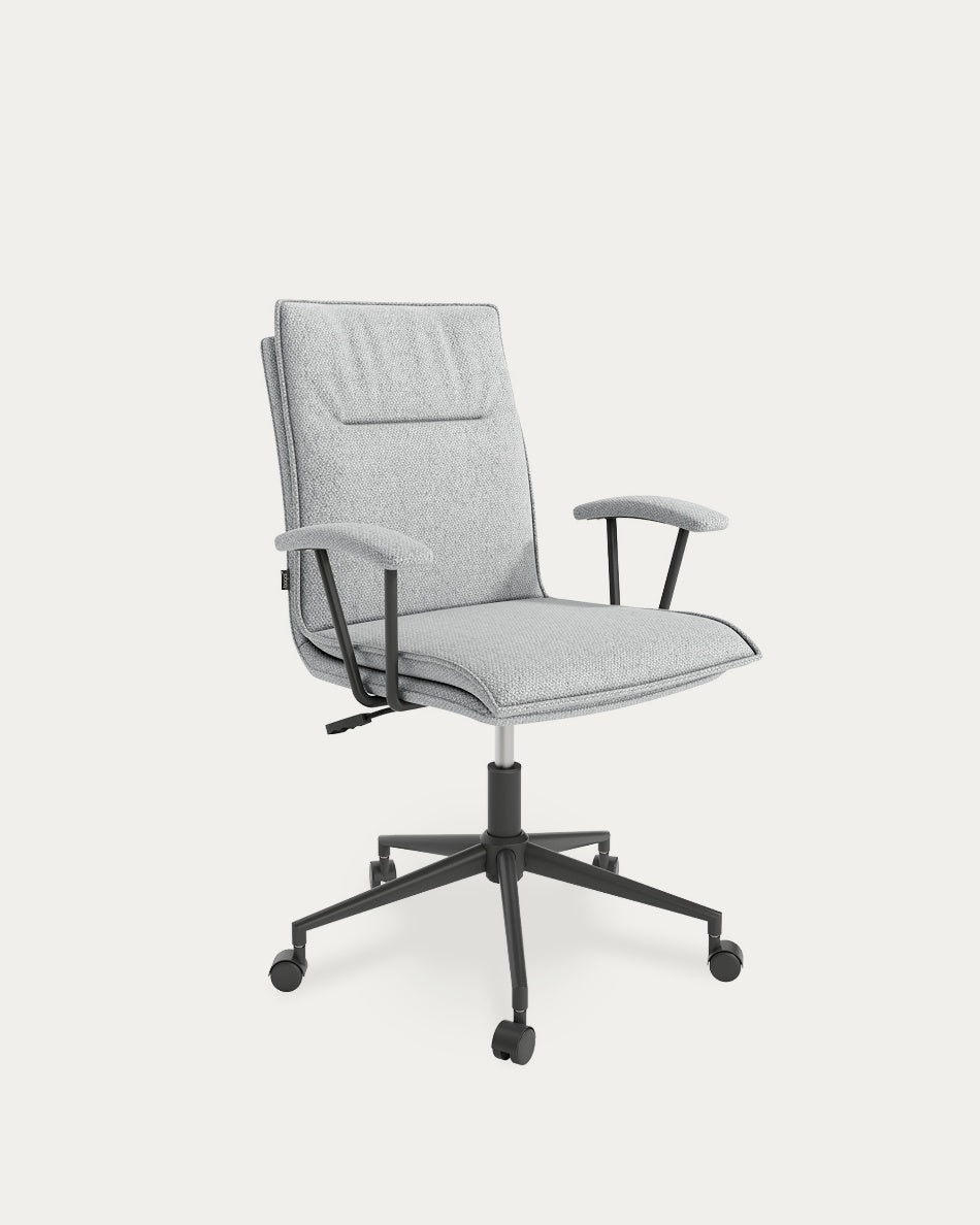 Silla de Despacho Bonn Ergo — Giratoria, Tapizada en Gris o Beige y Regulable en Altura