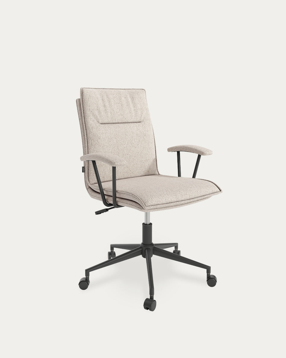 Silla de Despacho Bonn Ergo — Giratoria, Tapizada en Gris o Beige y Regulable en Altura