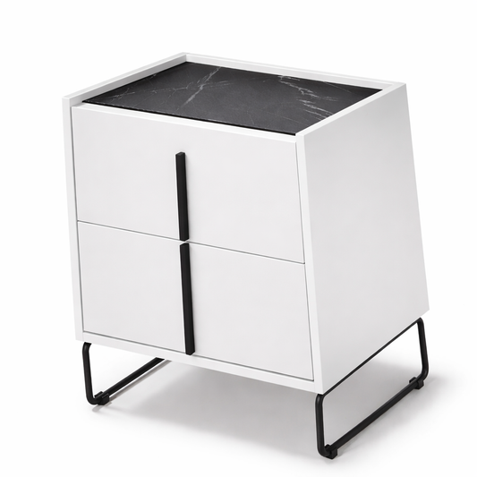 Mesita de noche Line con patas metálicas