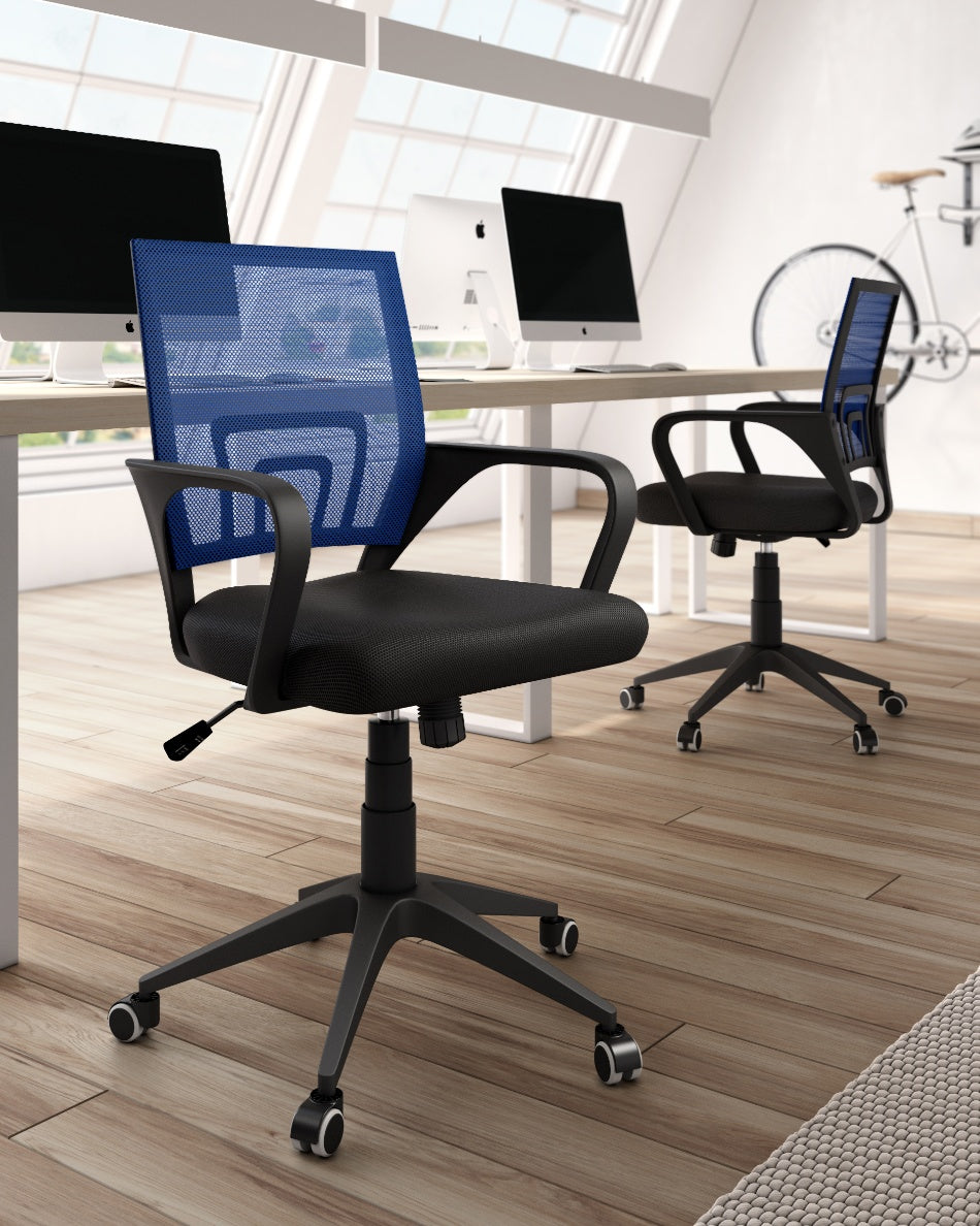 Silla de Escritorio Samara – Negra con Respaldo Gris
