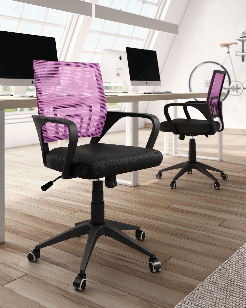 Silla de Escritorio Samara – Negra con Respaldo Gris