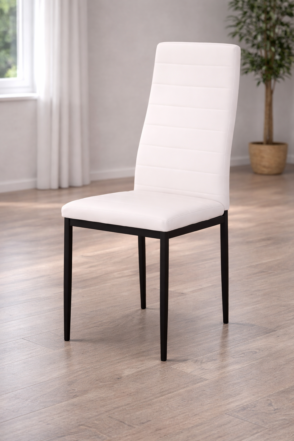 Pack 6 sillas de comedor polipiel negra o blanca EMI